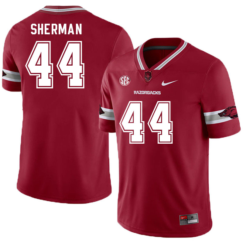 Men #44 Francis Sherman Arkansas Razorback College Football Jerseys Stitched Sale-Alternate Cardinal